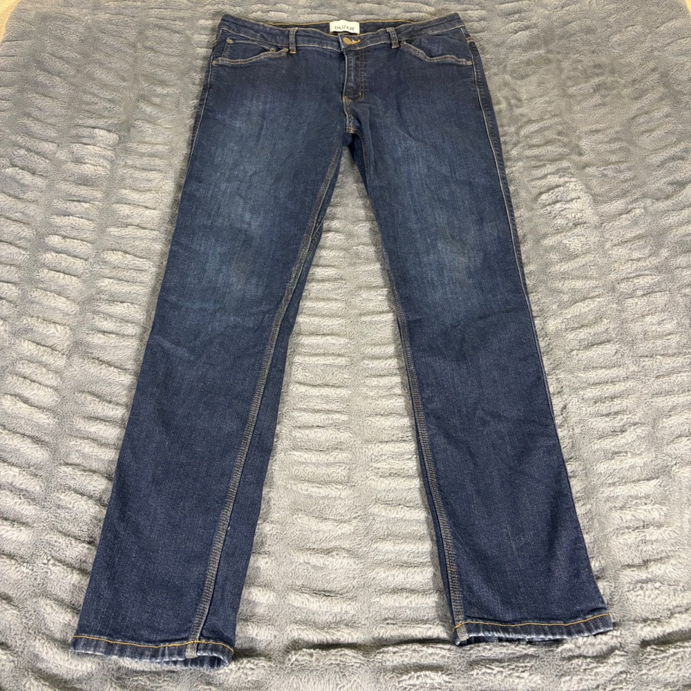 DU/ER Performance Denim Slim Fit Jeans Dark Wash Indigo 33x32 AT258